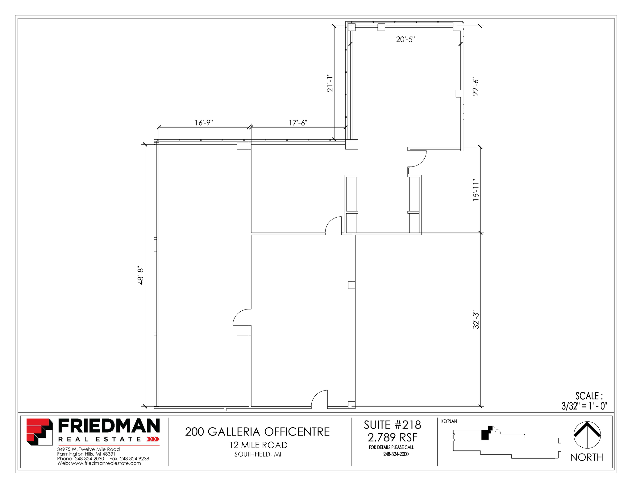 200 Galleria Officentre, Southfield, MI en venta Plano de la planta- Imagen 1 de 2