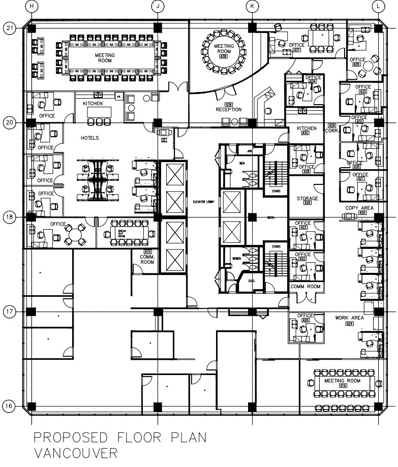 609 Granville St, Vancouver, BC en alquiler Plano de la planta- Imagen 1 de 1