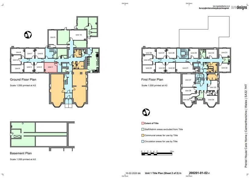 Care Home, Carmarthen en venta - Plano de la planta - Imagen 2 de 2