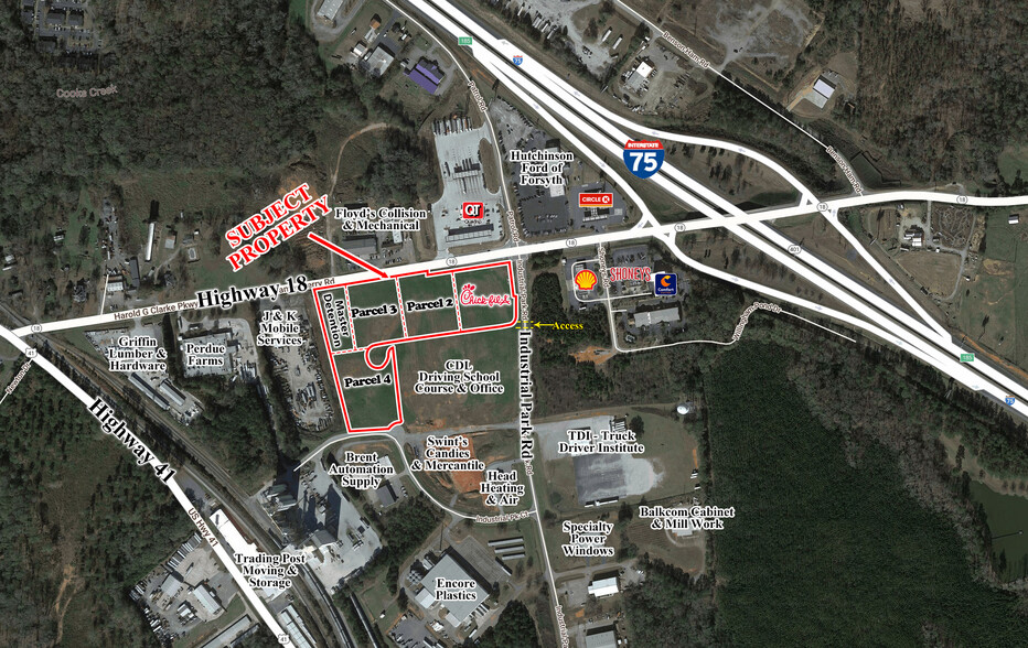 Interstate 75 & GA Hwy 18, Forsyth, GA en venta - Foto del edificio - Imagen 1 de 3