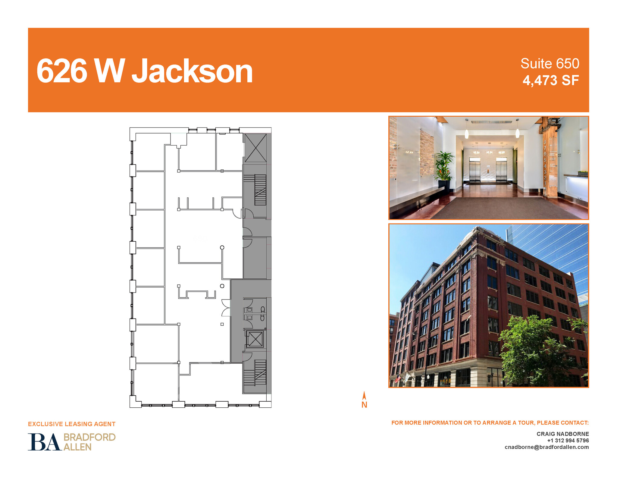 626 W Jackson Blvd, Chicago, IL en alquiler Plano de la planta- Imagen 1 de 9