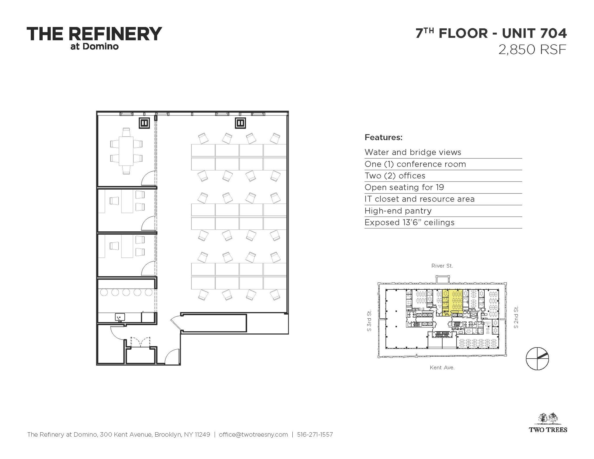 300 Kent Ave, Brooklyn, NY en alquiler Plano de la planta- Imagen 1 de 9