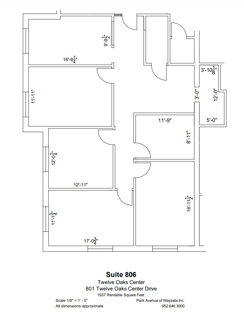 600 Twelve Oaks Center Dr, Wayzata, MN en alquiler Plano de la planta- Imagen 1 de 1