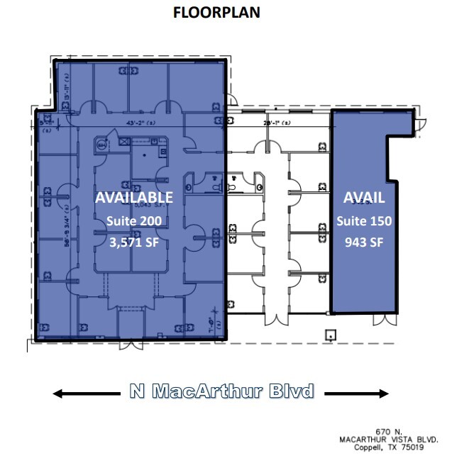 670 N MacArthur Blvd, Coppell, TX en alquiler Plano de la planta- Imagen 1 de 1