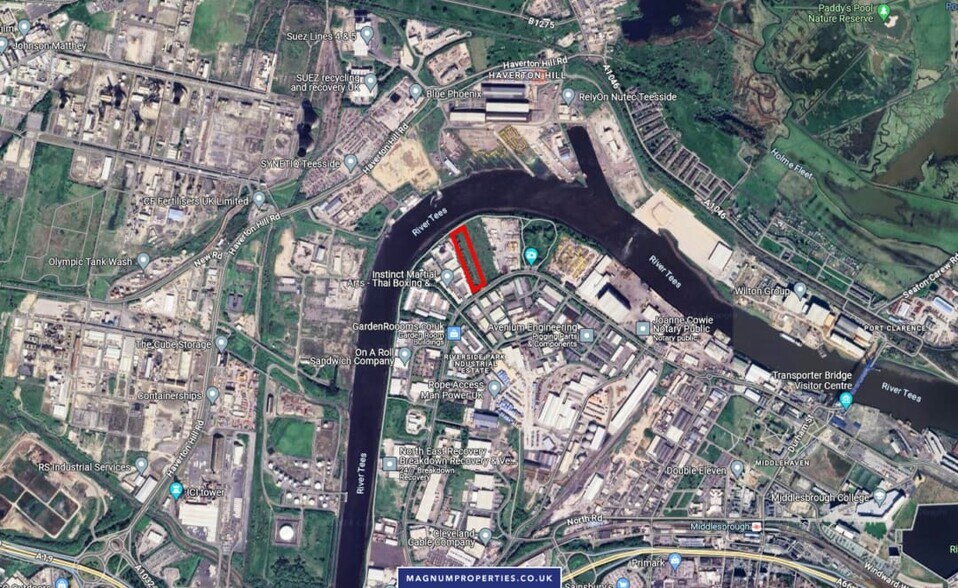 Riverside Park Rd, Middlesbrough en venta - Vista aérea - Imagen 2 de 2