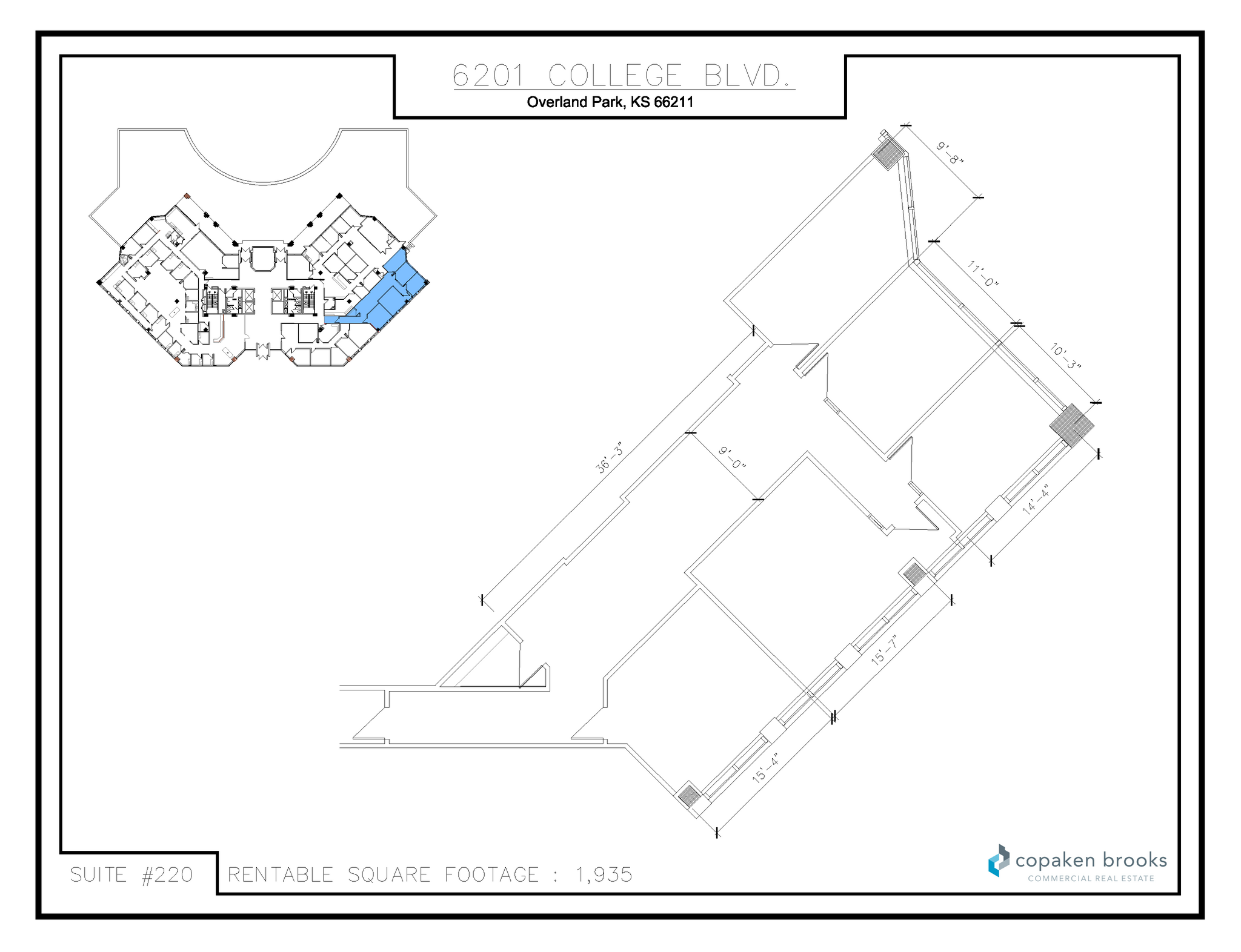 6201 College Blvd, Overland Park, KS en alquiler Plano de la planta- Imagen 1 de 1