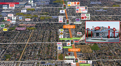 466 E Foothill Blvd, Rialto, CA - VISTA AÉREA  vista de mapa - Image1