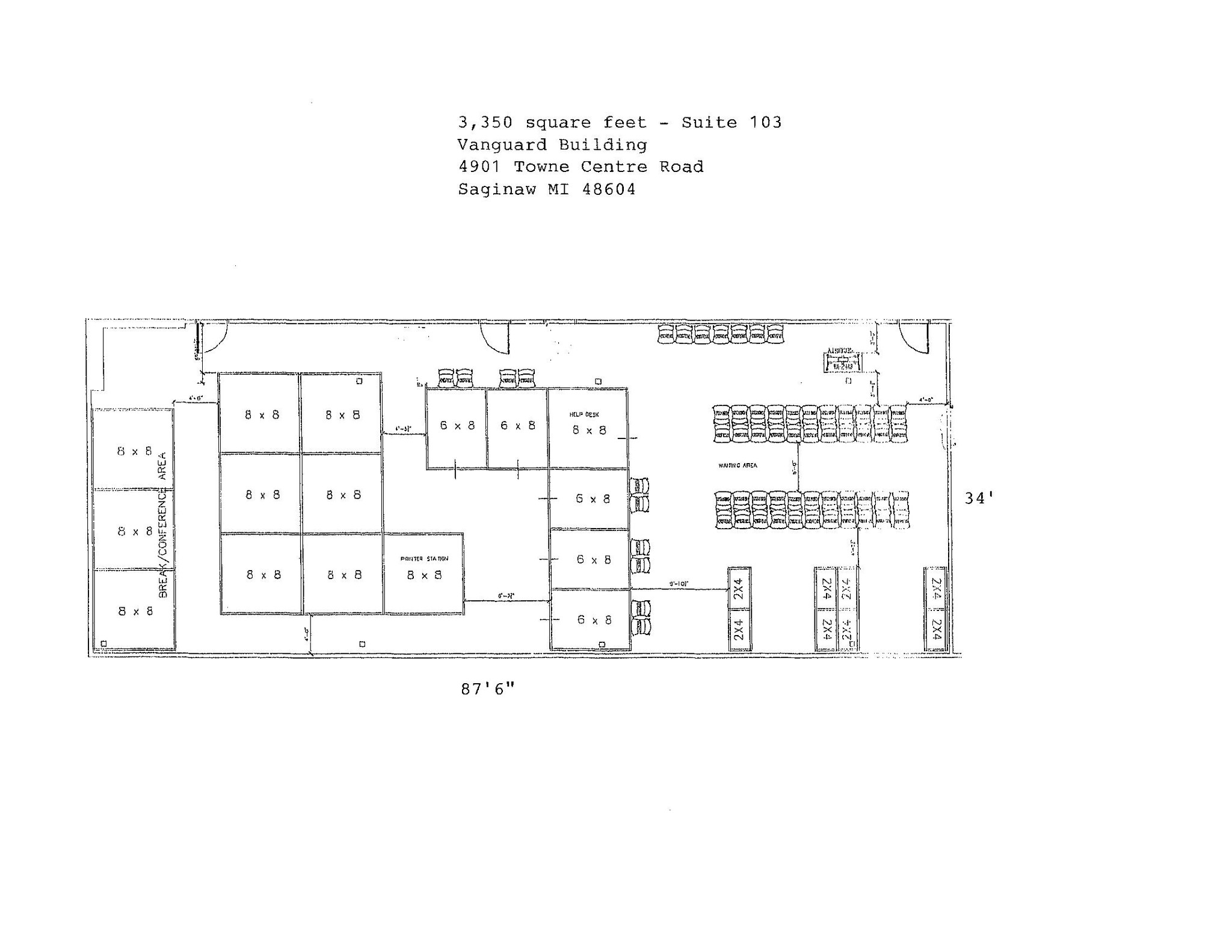 4901 Towne Centre Rd, Saginaw, MI en venta Plano de la planta- Imagen 1 de 5