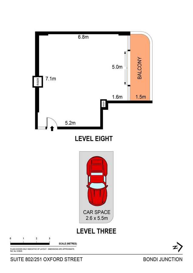 251 Oxford St, Bondi Junction, NSW 2022 - Unidad 802 - - Plano de la planta - Image 1 of 3