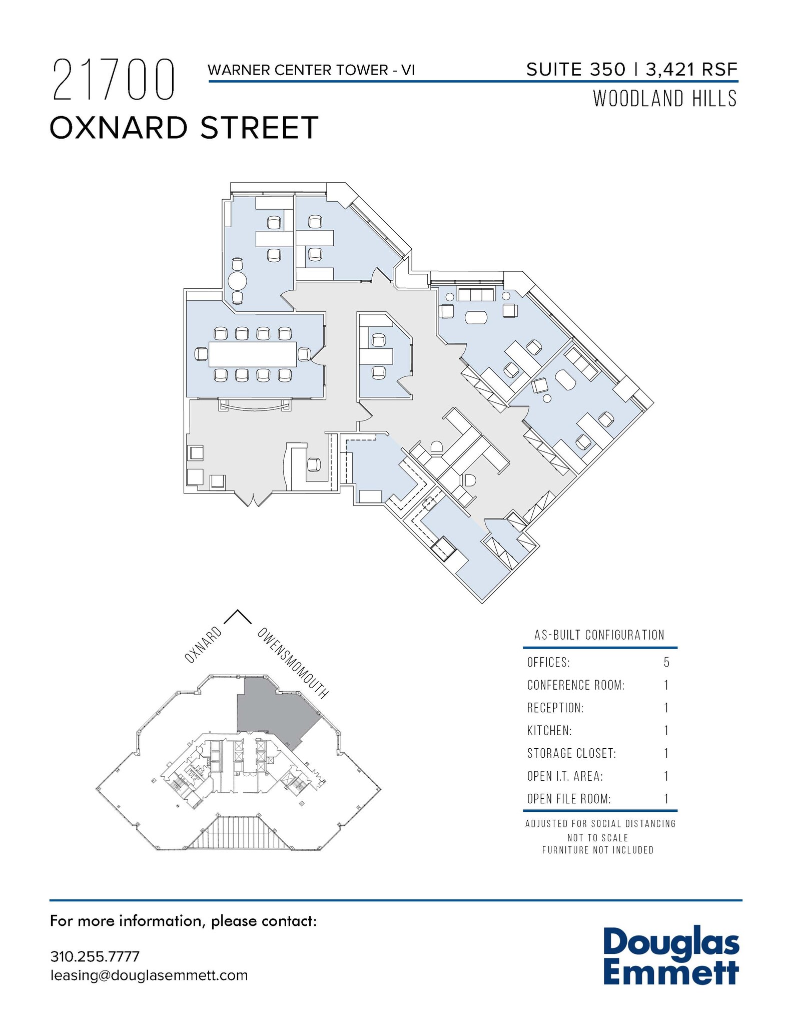 21700 Oxnard St, Woodland Hills, CA en alquiler Plano de la planta- Imagen 1 de 1