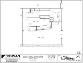 200 Galleria Officentre, Southfield, MI en venta Plano de la planta- Imagen 1 de 2