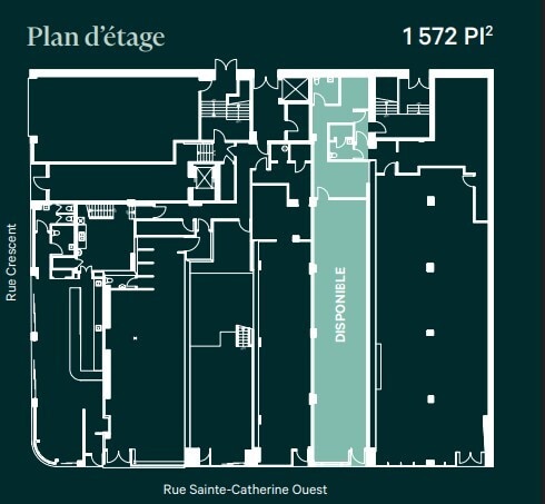 1370-1384 Rue Sainte-Catherine O, Montréal, QC en alquiler Plano de la planta- Imagen 1 de 1