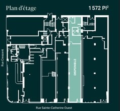 1370-1384 Rue Sainte-Catherine O, Montréal, QC en alquiler Plano de la planta- Imagen 1 de 1