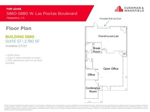 5860 W Las Positas Blvd, Pleasanton, CA en alquiler Plano de la planta- Imagen 2 de 9