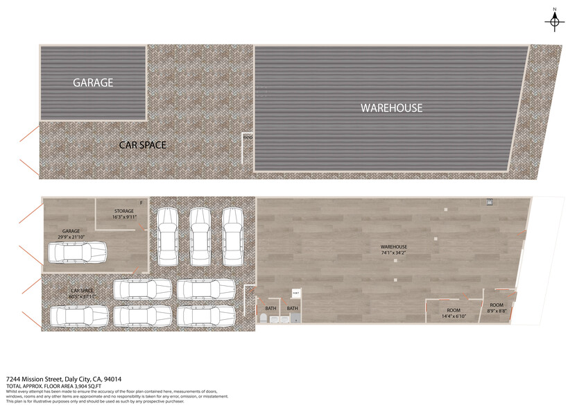 7244 Mission St, Daly City, CA en venta - Plano de la planta - Imagen 2 de 12