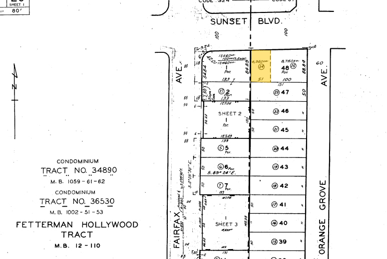 7860-7862 Sunset Blvd, Los Angeles, CA en alquiler - Plano de solar - Imagen 2 de 6