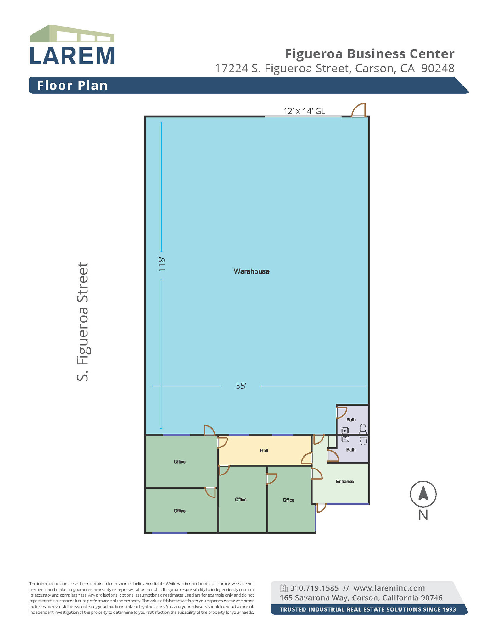 17202-17234 S Figueroa St, Gardena, CA en alquiler Plano de la planta- Imagen 1 de 2