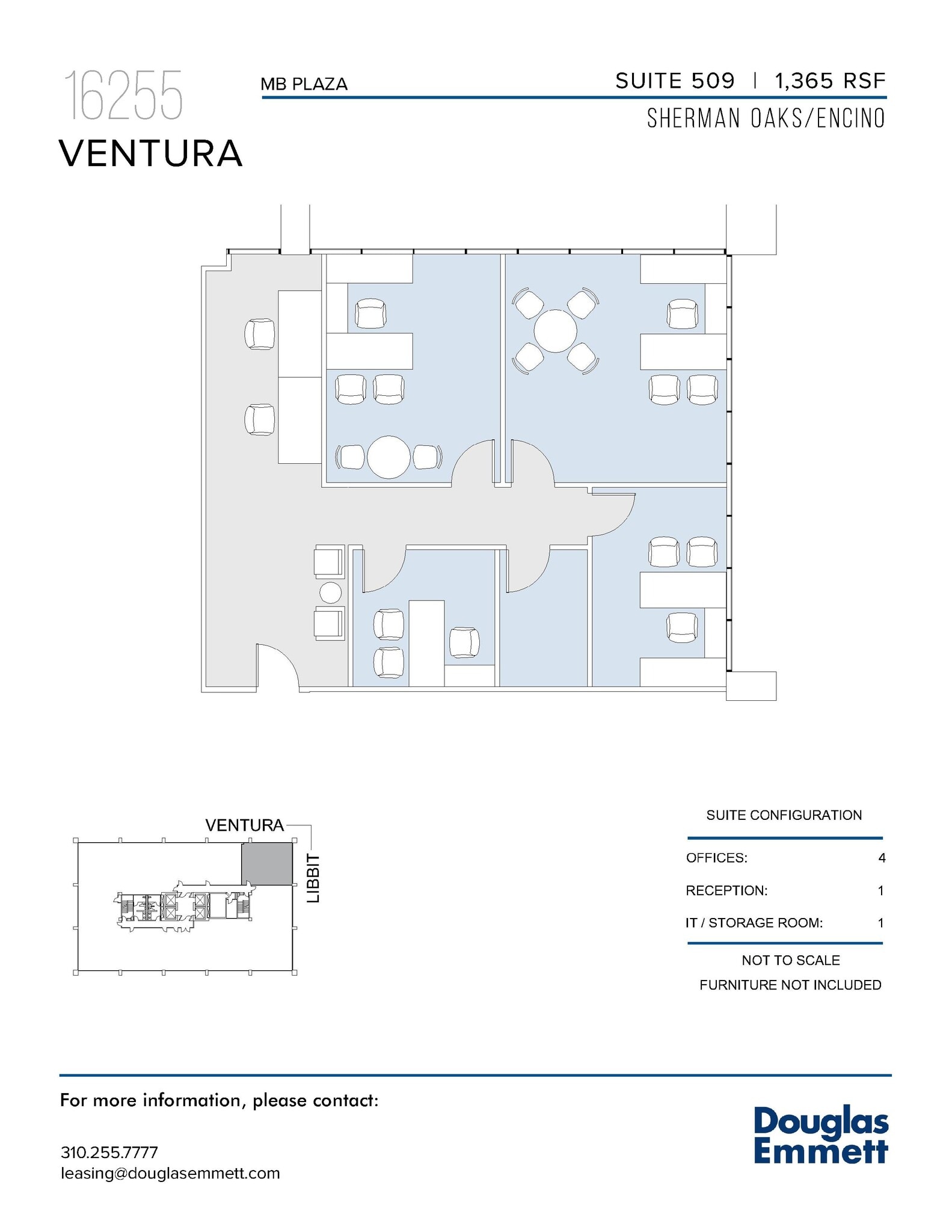 16255 Ventura Blvd, Encino, CA en alquiler Plano de la planta- Imagen 1 de 1