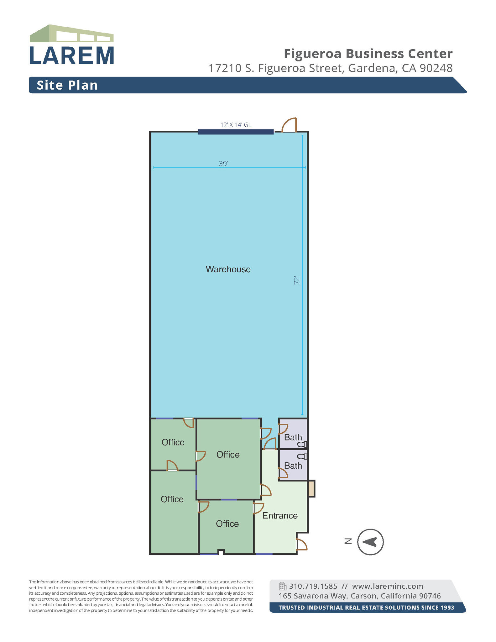 17202-17234 S Figueroa St, Gardena, CA en alquiler Plano de la planta- Imagen 1 de 2