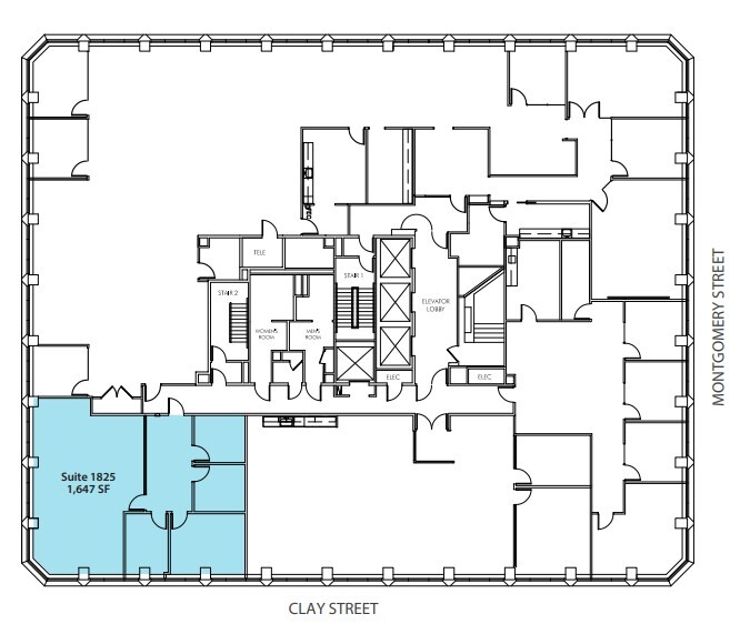 601 Montgomery St, San Francisco, CA en alquiler Plano de la planta- Imagen 1 de 1