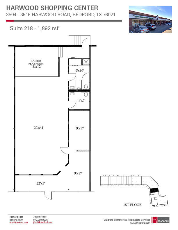 3504-3508 Harwood Rd, Bedford, TX en alquiler Plano de la planta- Imagen 1 de 1