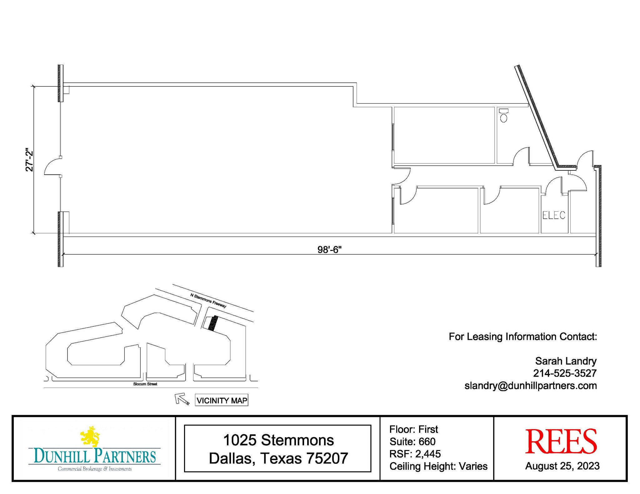 1025 N Stemmons Fwy, Dallas, TX en alquiler Plano de la planta- Imagen 1 de 2