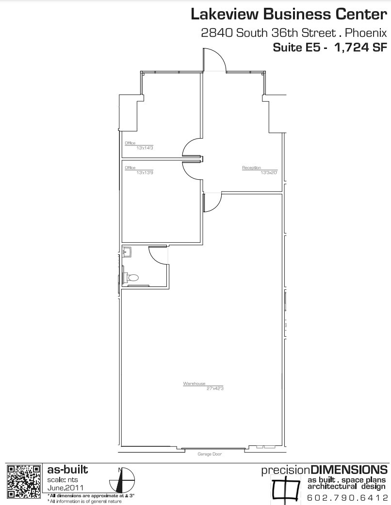 3001 S 35th St, Phoenix, AZ en alquiler Plano de la planta- Imagen 1 de 5