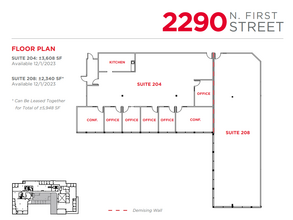 2290 N 1st St, San Jose, CA en alquiler Plano de la planta- Imagen 1 de 1