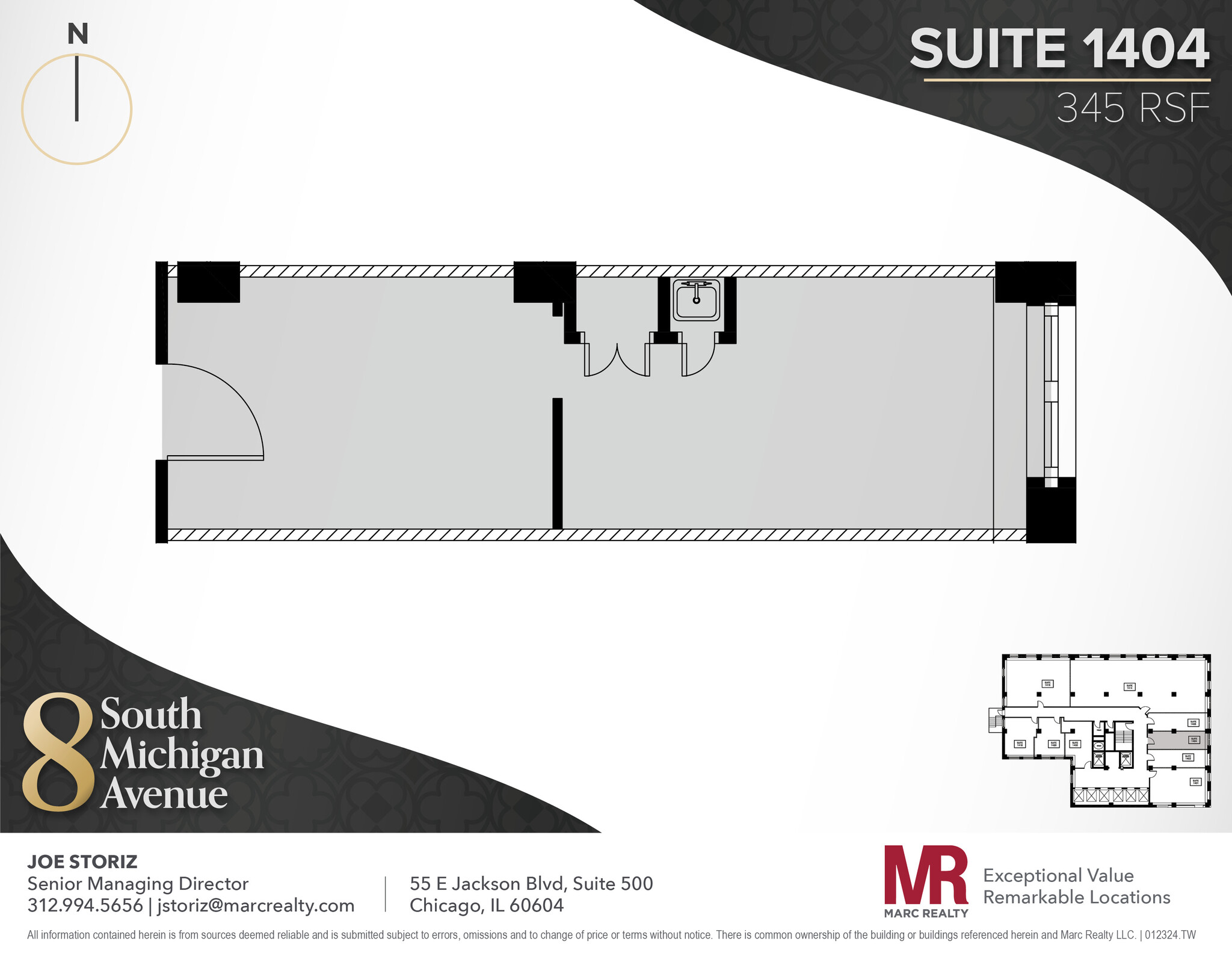 8 S Michigan Ave, Chicago, IL en alquiler Plano de la planta- Imagen 1 de 5