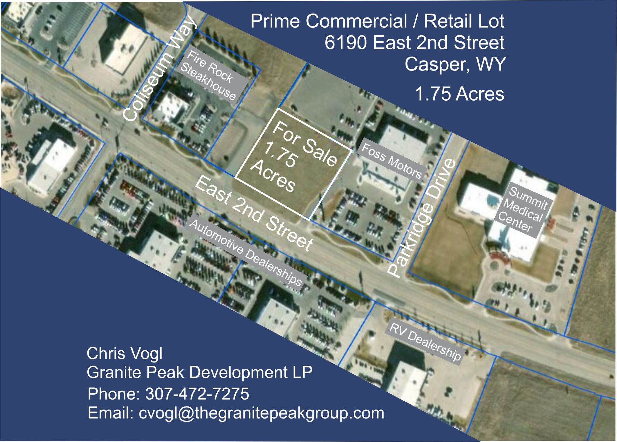 E 2nd St, Casper, WY en venta Vista aérea- Imagen 1 de 3