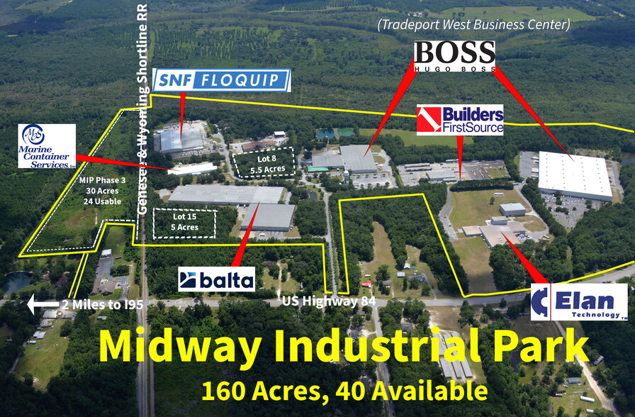 331 Industrial Blvd, Midway, GA en alquiler - Vista aérea - Imagen 1 de 2