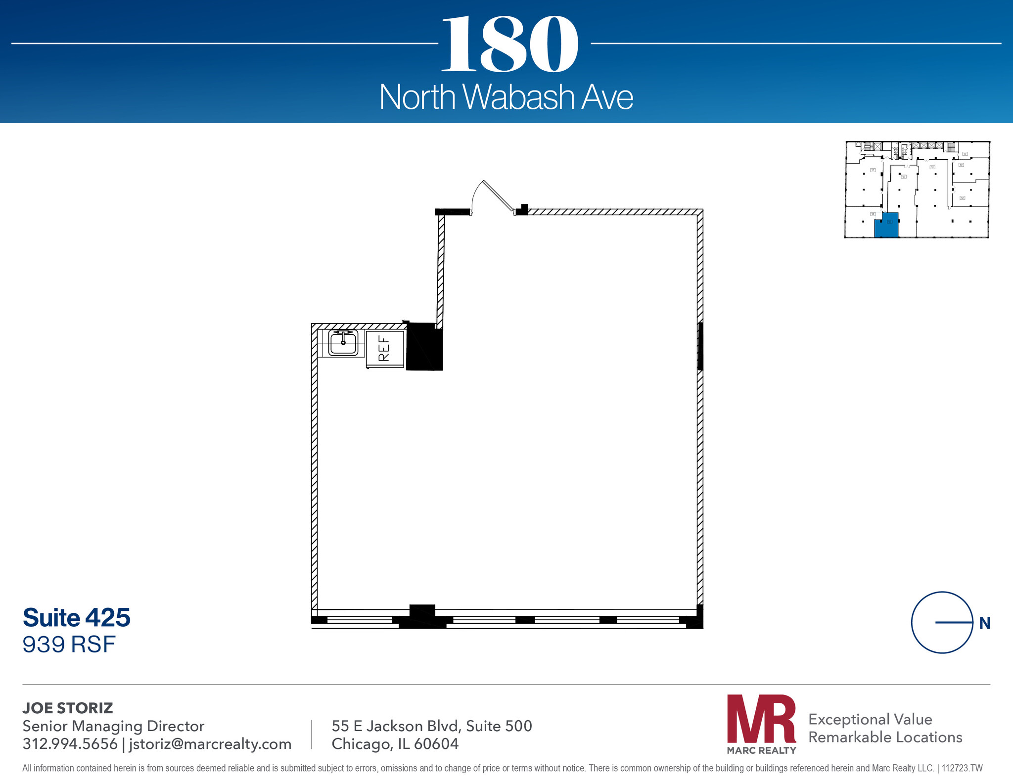 180 N Wabash Ave, Chicago, IL en alquiler Plano de la planta- Imagen 1 de 4