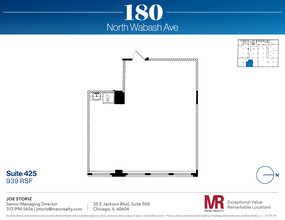 180 N Wabash Ave, Chicago, IL en alquiler Plano de la planta- Imagen 1 de 4