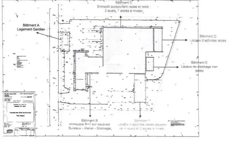 Nave en Dijon en venta - Plano del sitio - Imagen 1 de 1