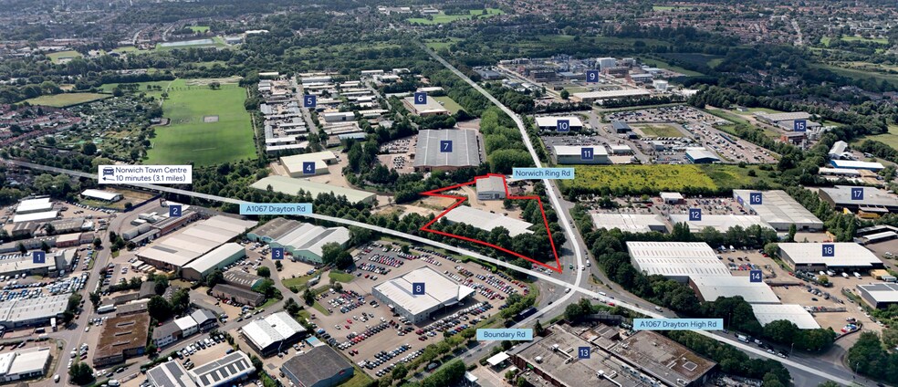 Units 3-6 Caley Close cartera de 2 inmuebles en venta en LoopNet.es - Vista aérea - Imagen 2 de 3