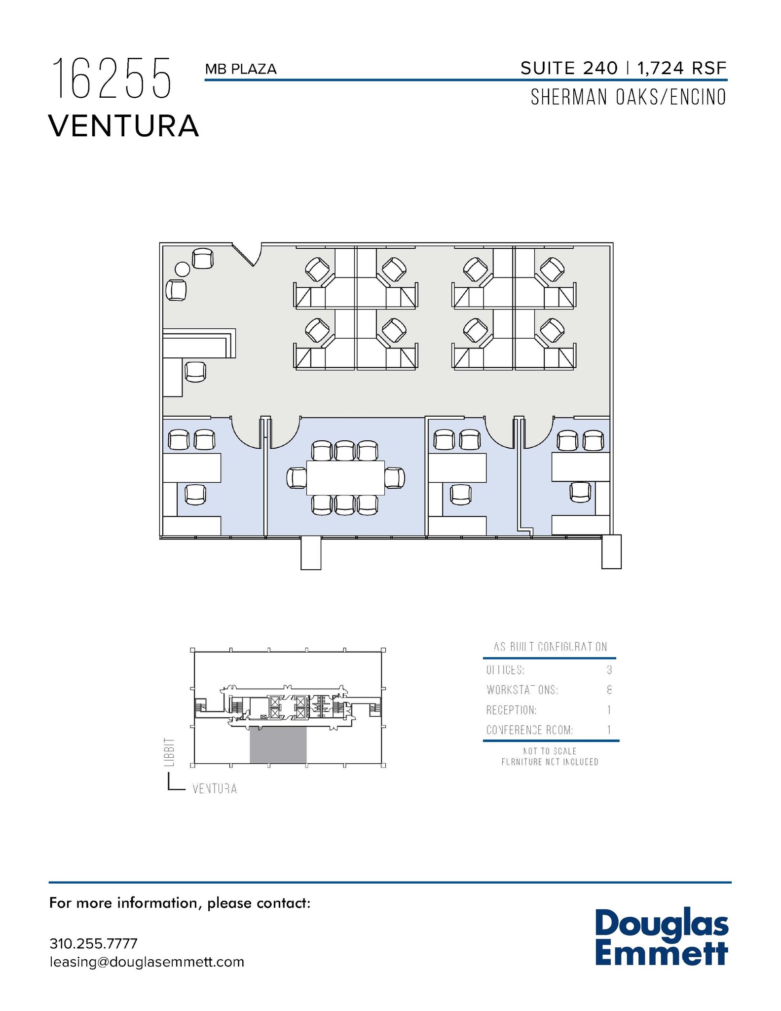 16255 Ventura Blvd, Encino, CA en alquiler Plano de la planta- Imagen 1 de 1