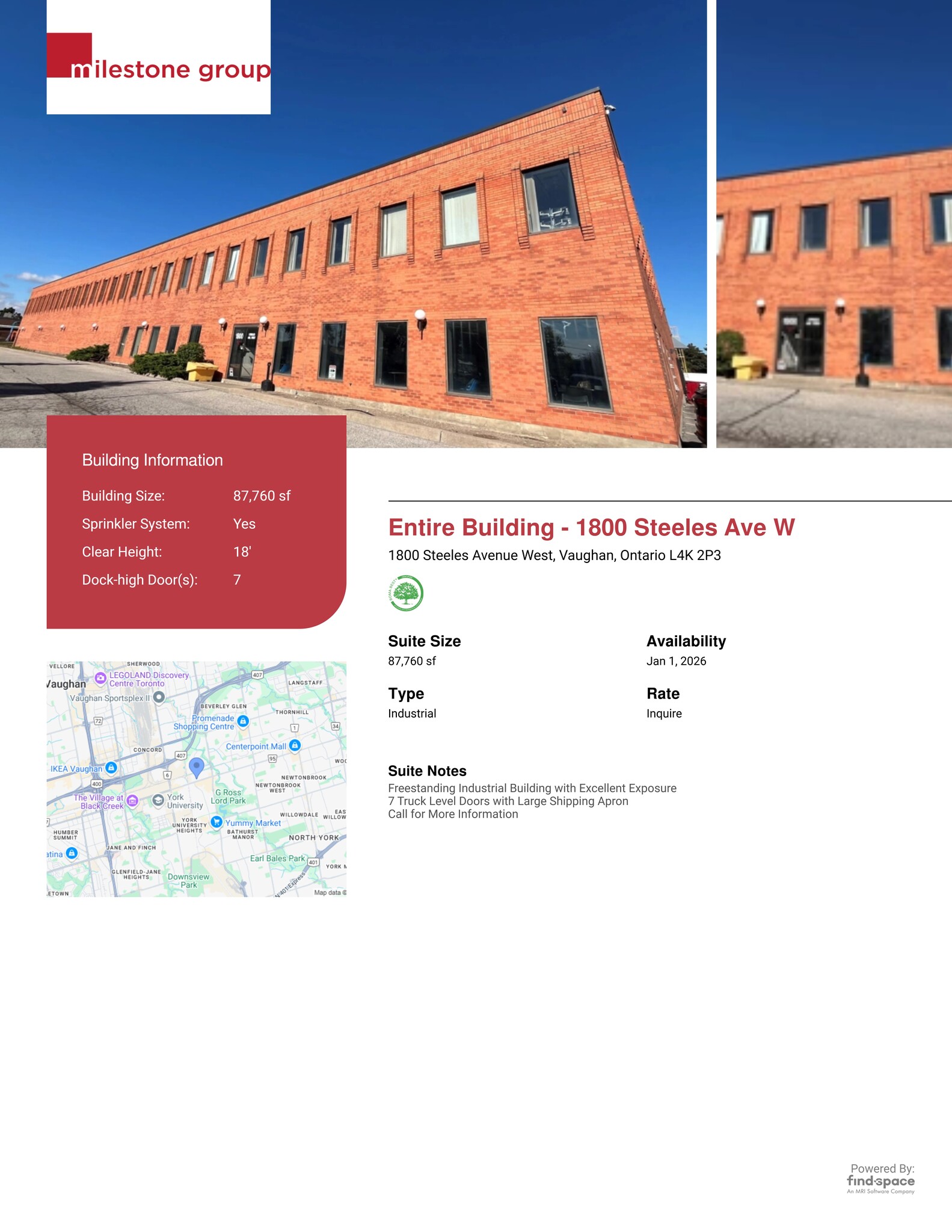 1800 Steeles Ave W, Vaughan, ON en alquiler Plano del sitio- Imagen 1 de 1