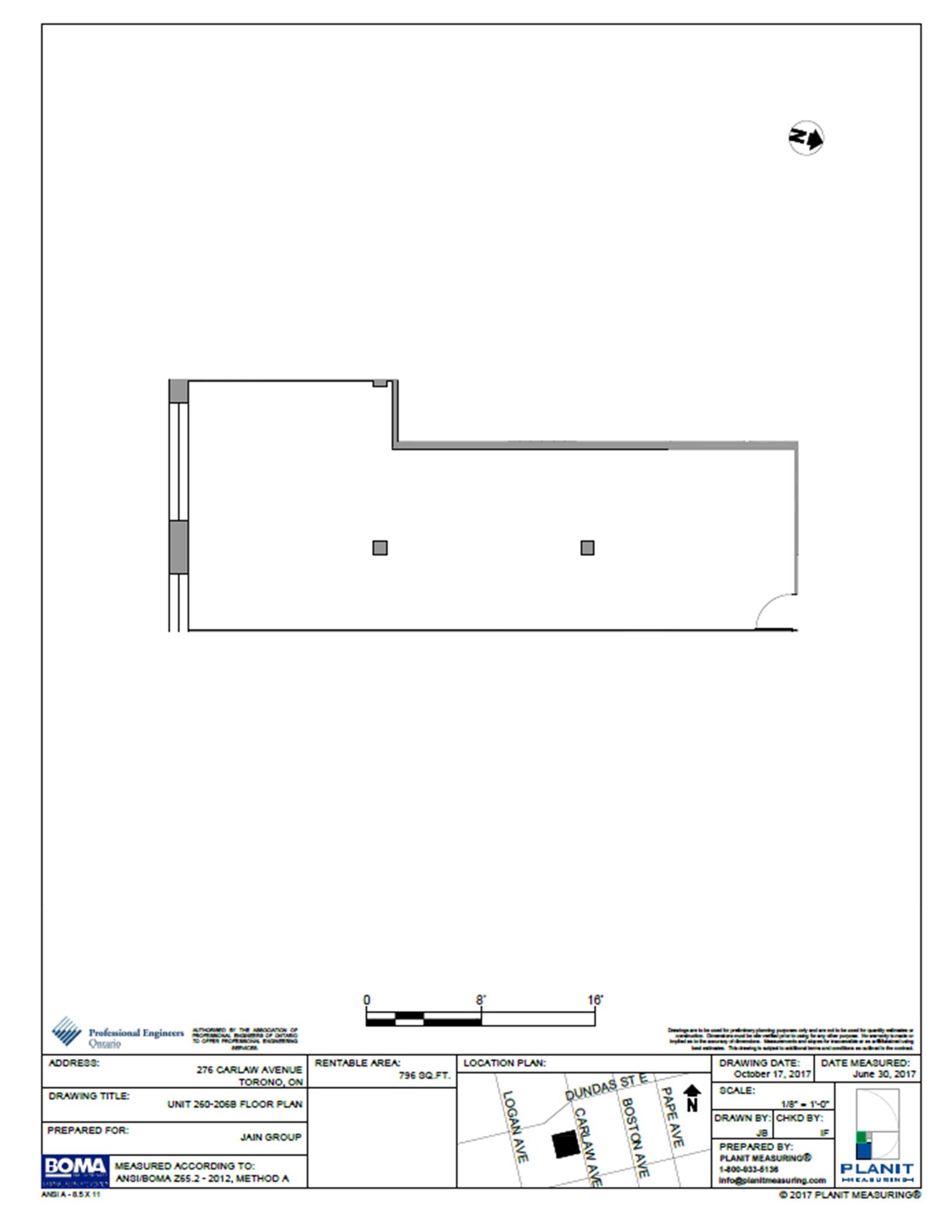 276 Carlaw Av, Toronto, ON en alquiler Plano del sitio- Imagen 1 de 1