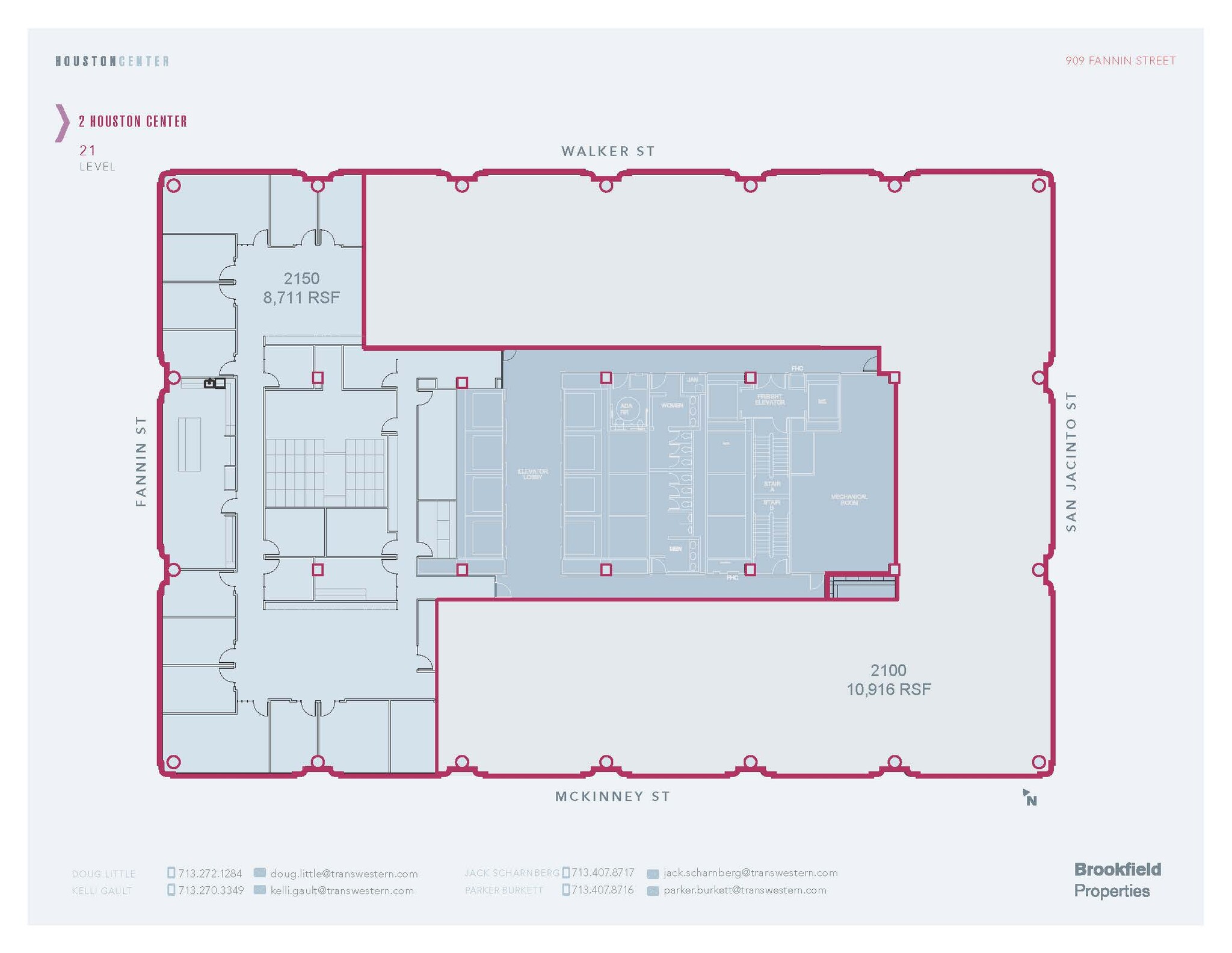 909 Fannin St, Houston, TX en alquiler Plano de la planta- Imagen 1 de 1