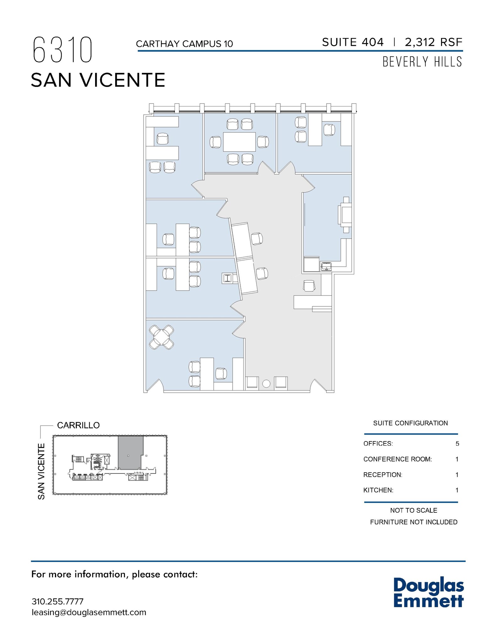 6310 San Vicente Blvd, Los Angeles, CA en alquiler Plano de la planta- Imagen 1 de 1