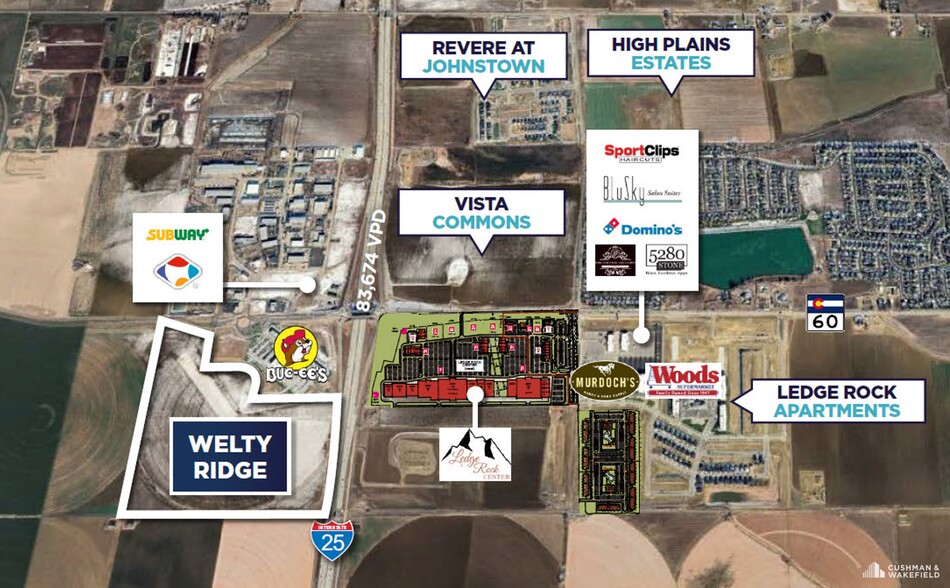 SWC I-25 & Highway 60, Johnstown, CO en venta - Vista aérea - Imagen 1 de 3