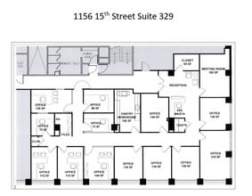 1156 15th St NW, Washington, DC en alquiler Plano de la planta- Imagen 2 de 2