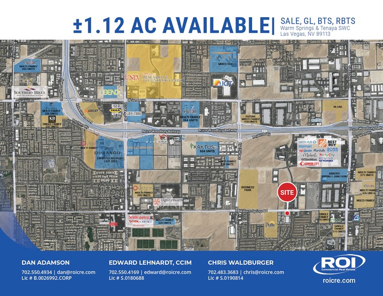 SWC Of Warm Springs & Tenaya, Las Vegas, NV en alquiler - Vista aérea - Imagen 2 de 6