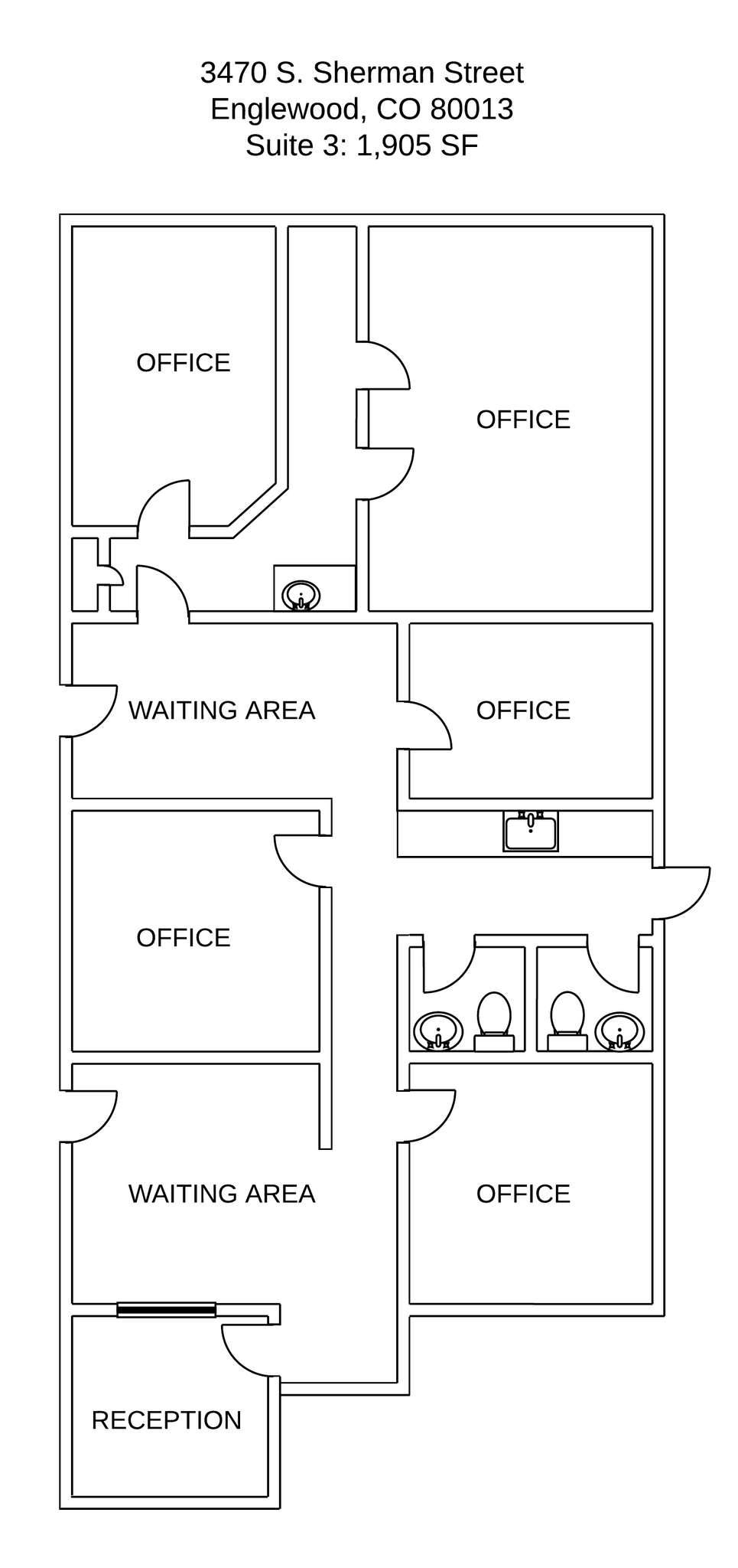 3470 S Sherman St, Englewood, CO en alquiler Plano de la planta- Imagen 1 de 1