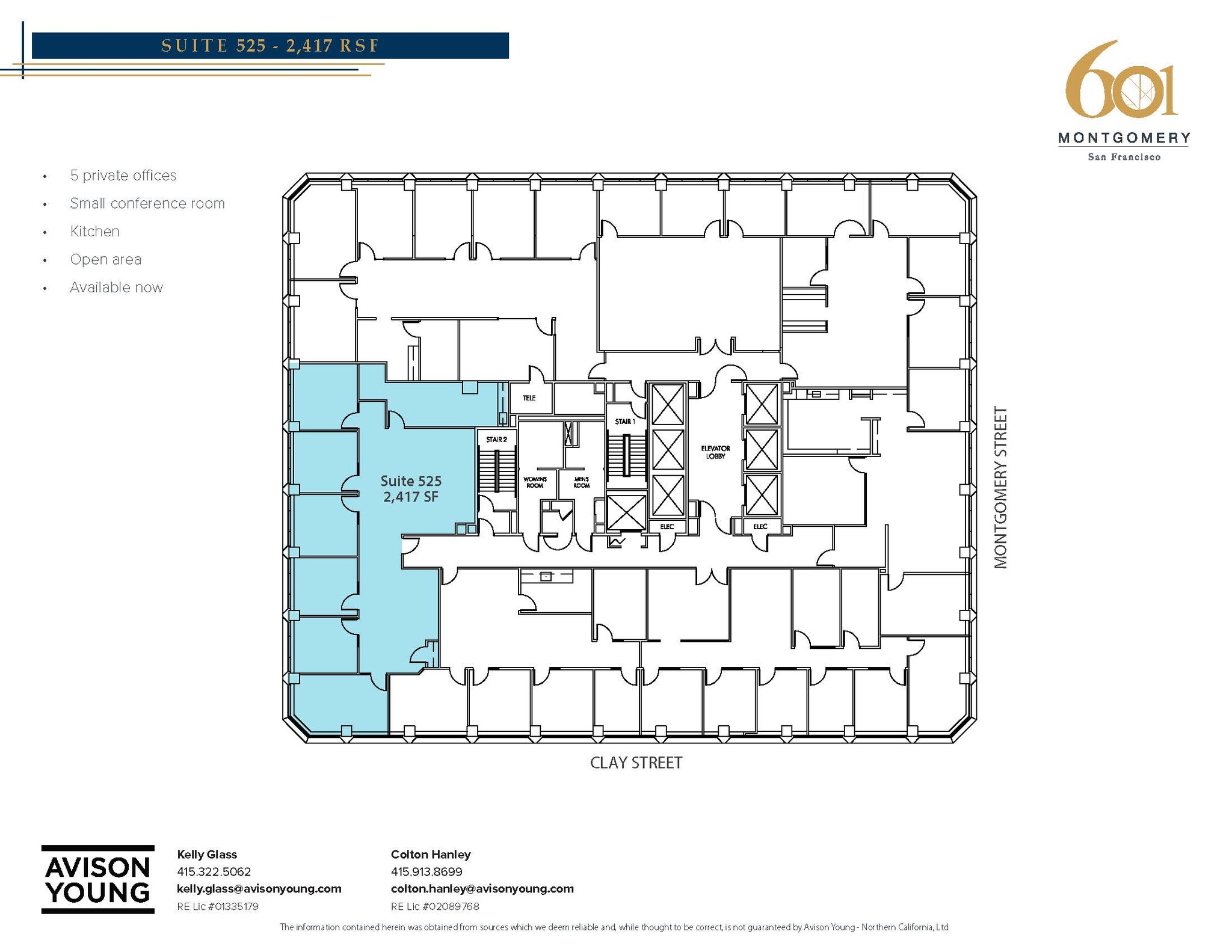 601 Montgomery St, San Francisco, CA en alquiler Plano de la planta- Imagen 1 de 1