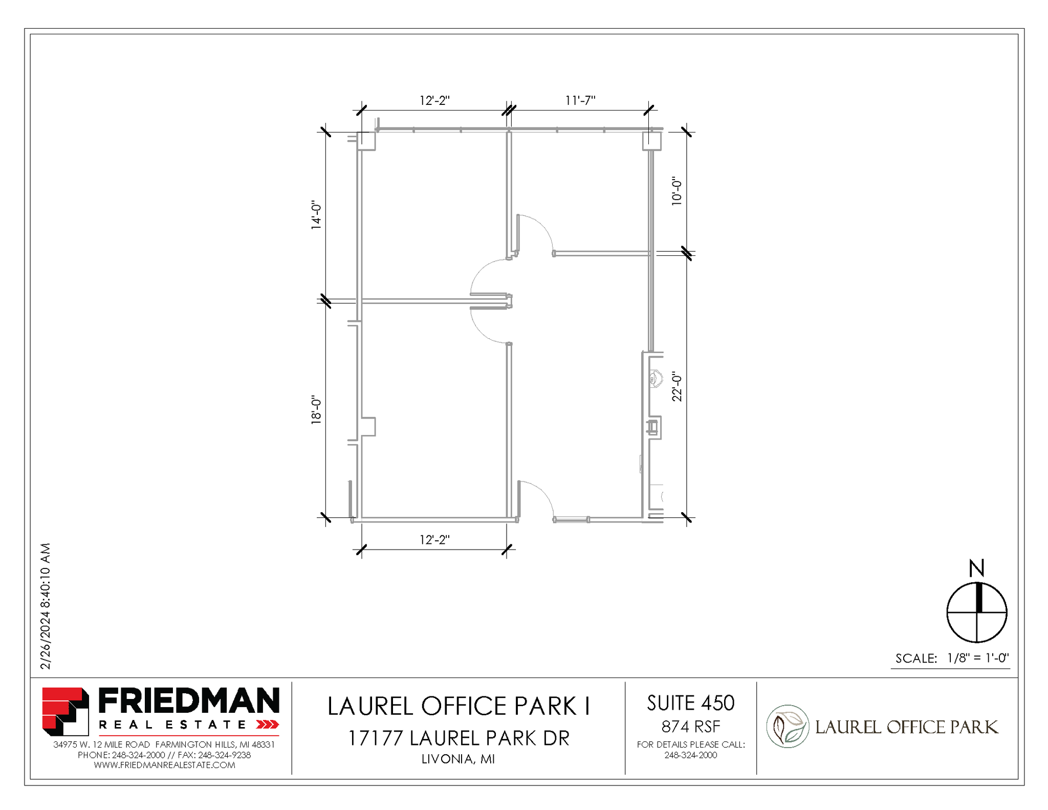 17177 N Laurel Park Dr, Livonia, MI en alquiler Plano de la planta- Imagen 1 de 2