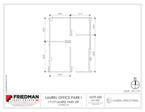 17177 N Laurel Park Dr, Livonia, MI en alquiler Plano de la planta- Imagen 1 de 2