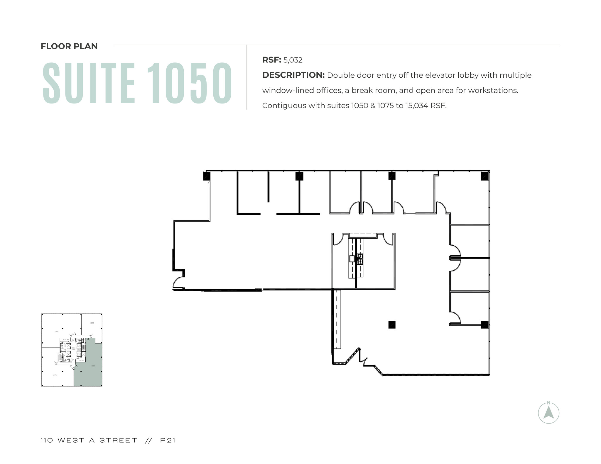 110 W A St, San Diego, CA en alquiler Plano de la planta- Imagen 1 de 2