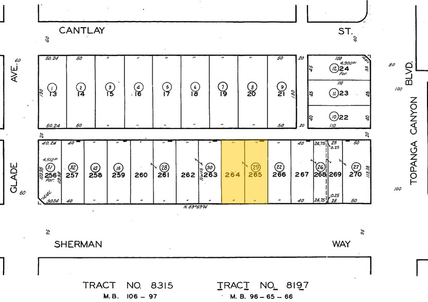 22021-22027 Sherman Way, Canoga Park, CA en alquiler - Plano de solar - Imagen 2 de 4