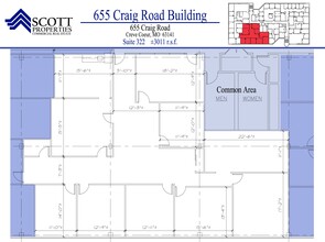 655 Craig Rd, Creve Coeur, MO en alquiler Plano de la planta- Imagen 1 de 8